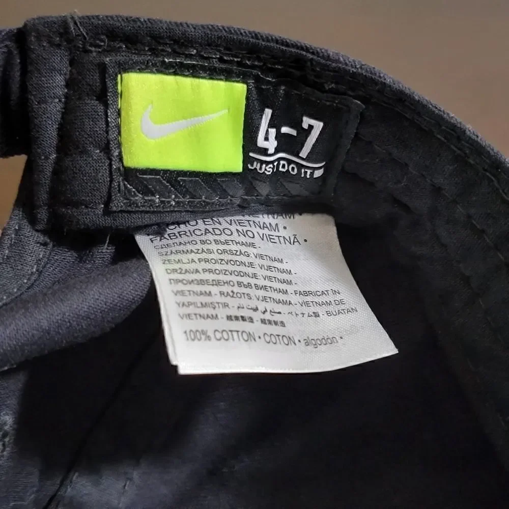 Nike Sportswear NSW Kids Unisex Dad Hat Cap Black White Embroidered Swoosh
